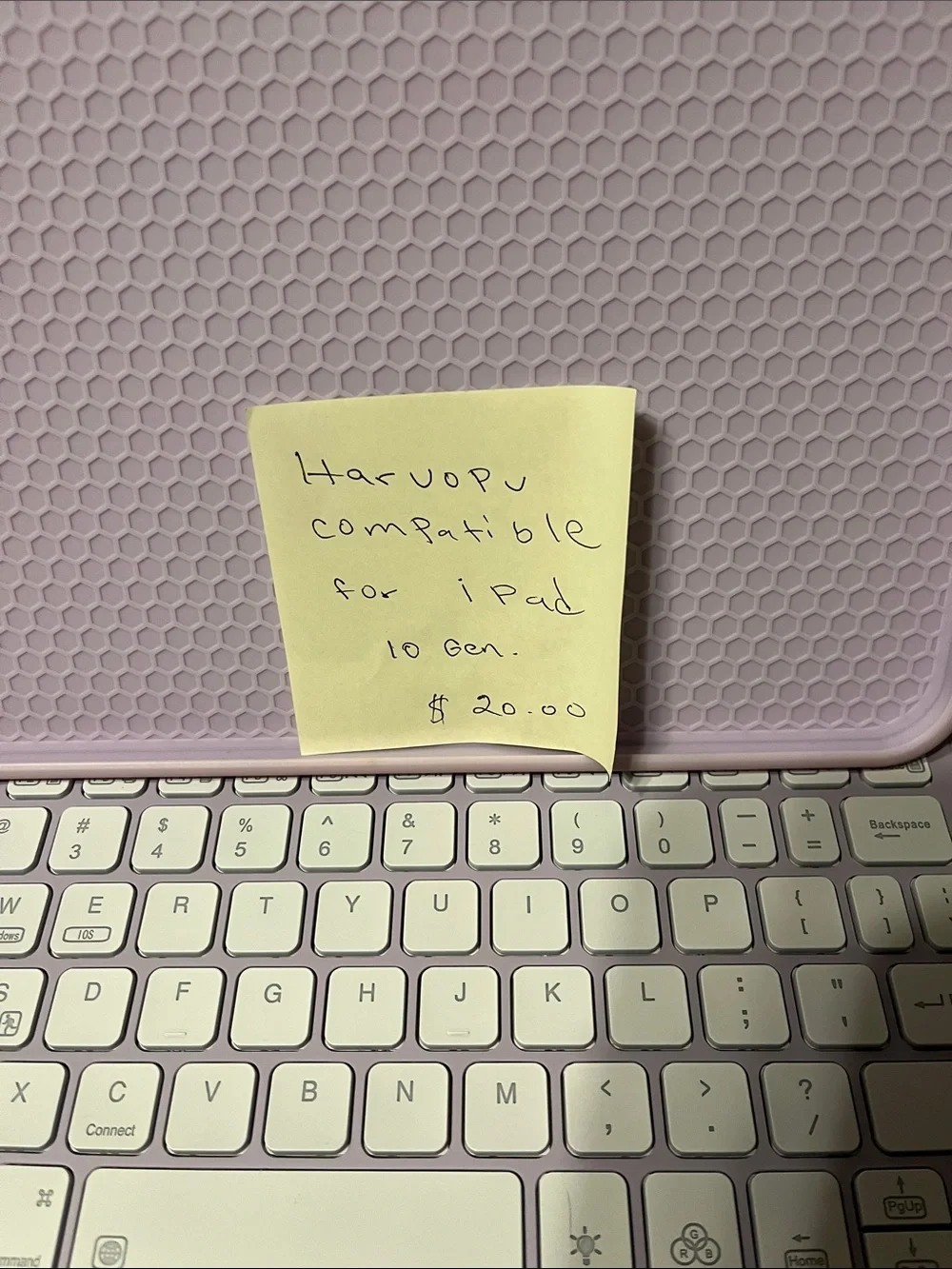 Slim Lavender Bluetooth Keyboard Case with Integrated Trackpad
